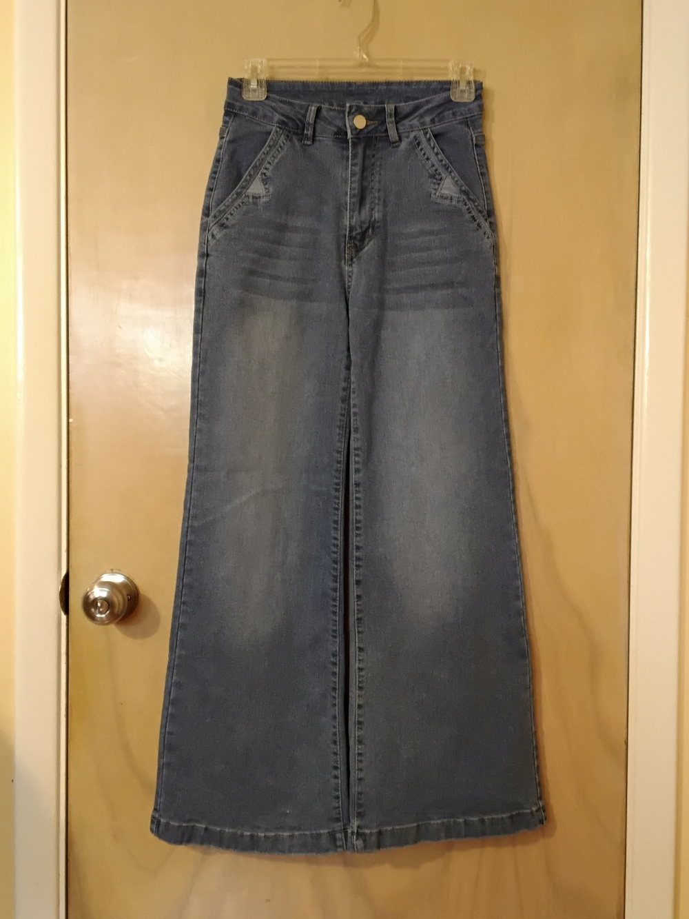 Classic High-Waist Wide Leg Women's Jeans - Blue